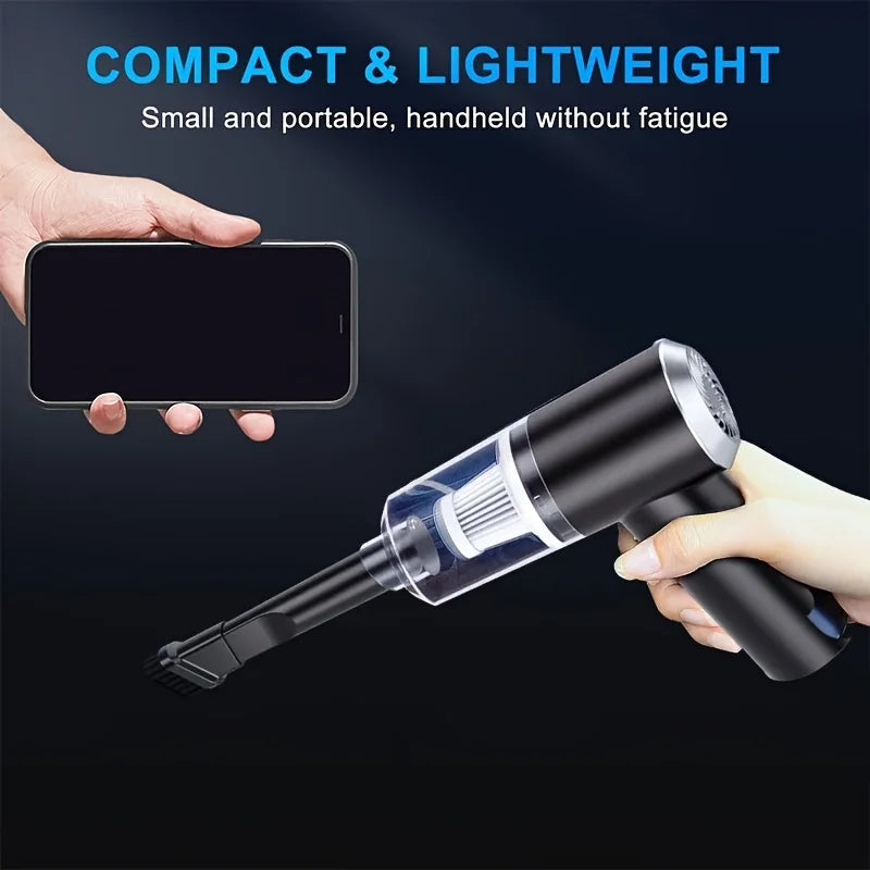 Compact Wireless Vacuum Cleaner with Powerful Suction – Versatile Rechargeable Dust Removal Solution for Computers, Home, and Automotive Cleaning