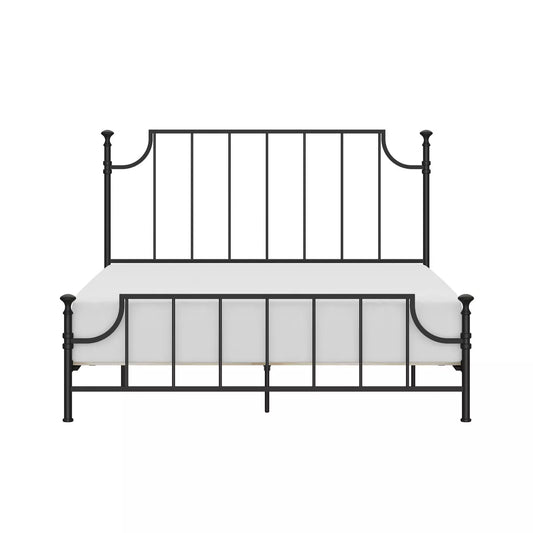Queen Veridian Metal Bed in Matte Black Finish