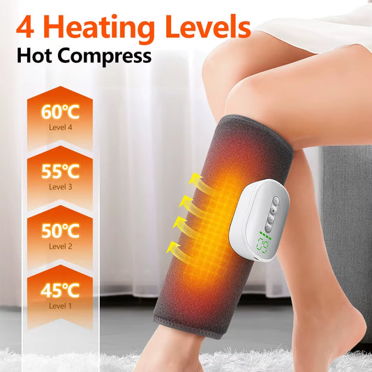 360° Wireless Air Pressure Calf Massager with Three Compression Modes for Muscle Relaxation and Fatigue Relief