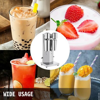 Succebuy Milk Shake Machine 800ML Commercial Auto Double Cups Milkshaker Stainless Steel Shaking Maker Bubble Boba Drink Mixer