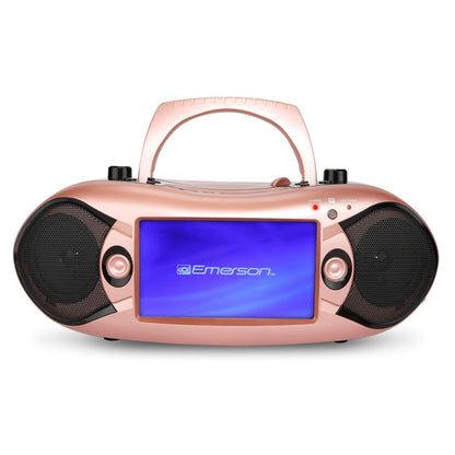 Emerson 7" Bluetooth DVD Boombox W AMFM Radio, Stereo Speakers & Multi-Media