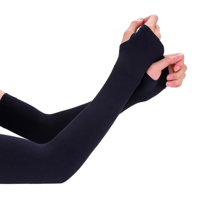 Ice Silk Sun Protection Sleeves - Nylon Fabric, SPF 50+, Enhanced Breathability, 99% UV Protection for Cycling and Sports
