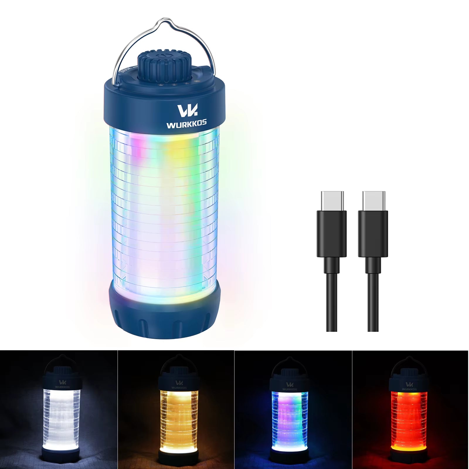 CL01 Camping Lantern 550LM Rechargeable LED Flashlight Waterproof EDC Work Light RGB Torch Power Bank Mini Magnetic Lamp