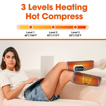 360° Wireless Air Pressure Calf Massager with Three Compression Modes for Muscle Relaxation and Fatigue Relief