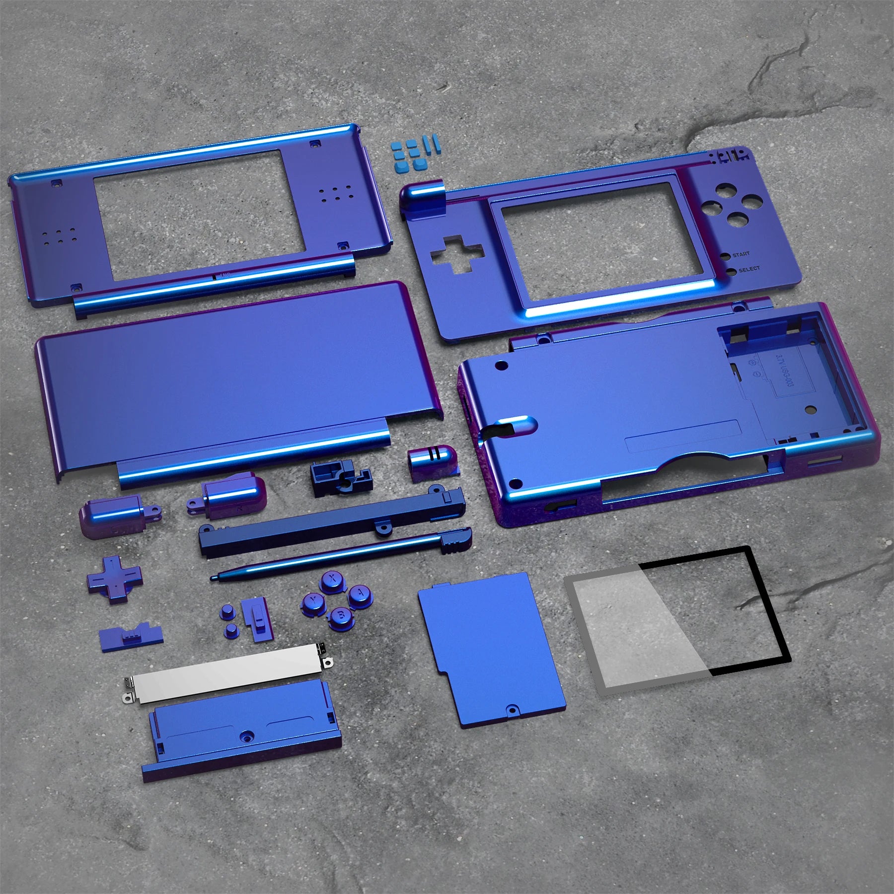 Replacement Full Housing Shell for Nintendo DS Lite, Case Cover with Buttons, Screen Lens for NDSL - Single Series