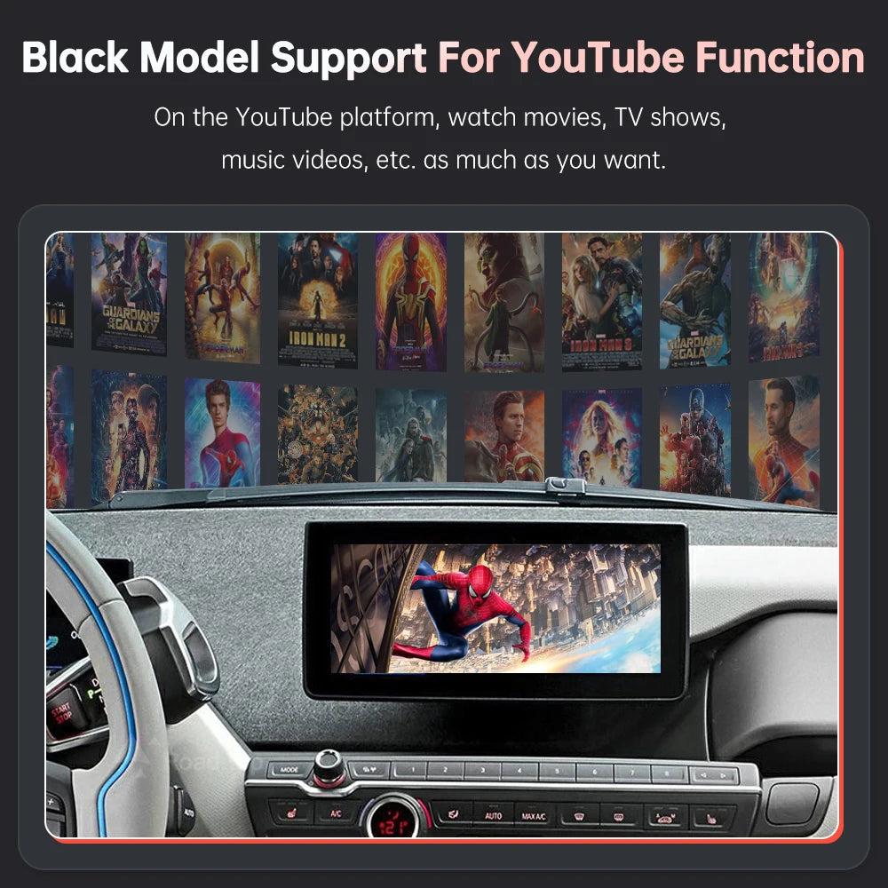 Wireless CarPlay and Android Auto Integration for BMW i3 I01 NBT EVO System (2013-2020) with AirPlay, Rear Camera, and Bluetooth GPS Support