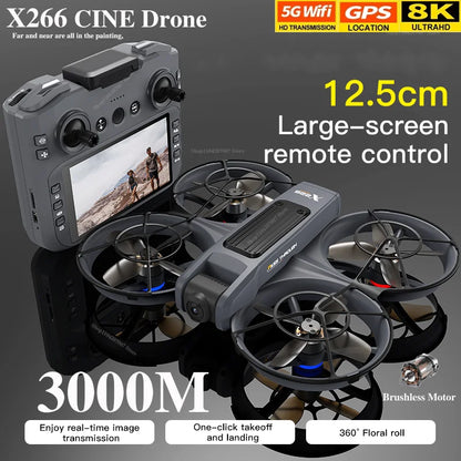 NEW Original X266 Drone 8K WIFI GPS Professional HD Aerial Photography Remote Control Aircraft HD Dual Camera Quadcopter Toy UAV