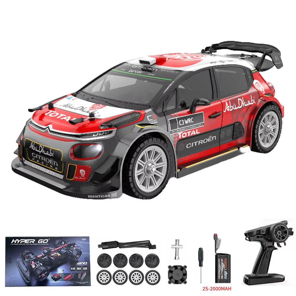 1/14 MJX 14303 High-Speed RC Drift Car - 2.4G Brushless 4WD Off-Road Rally Truck for Adults and Gift Use