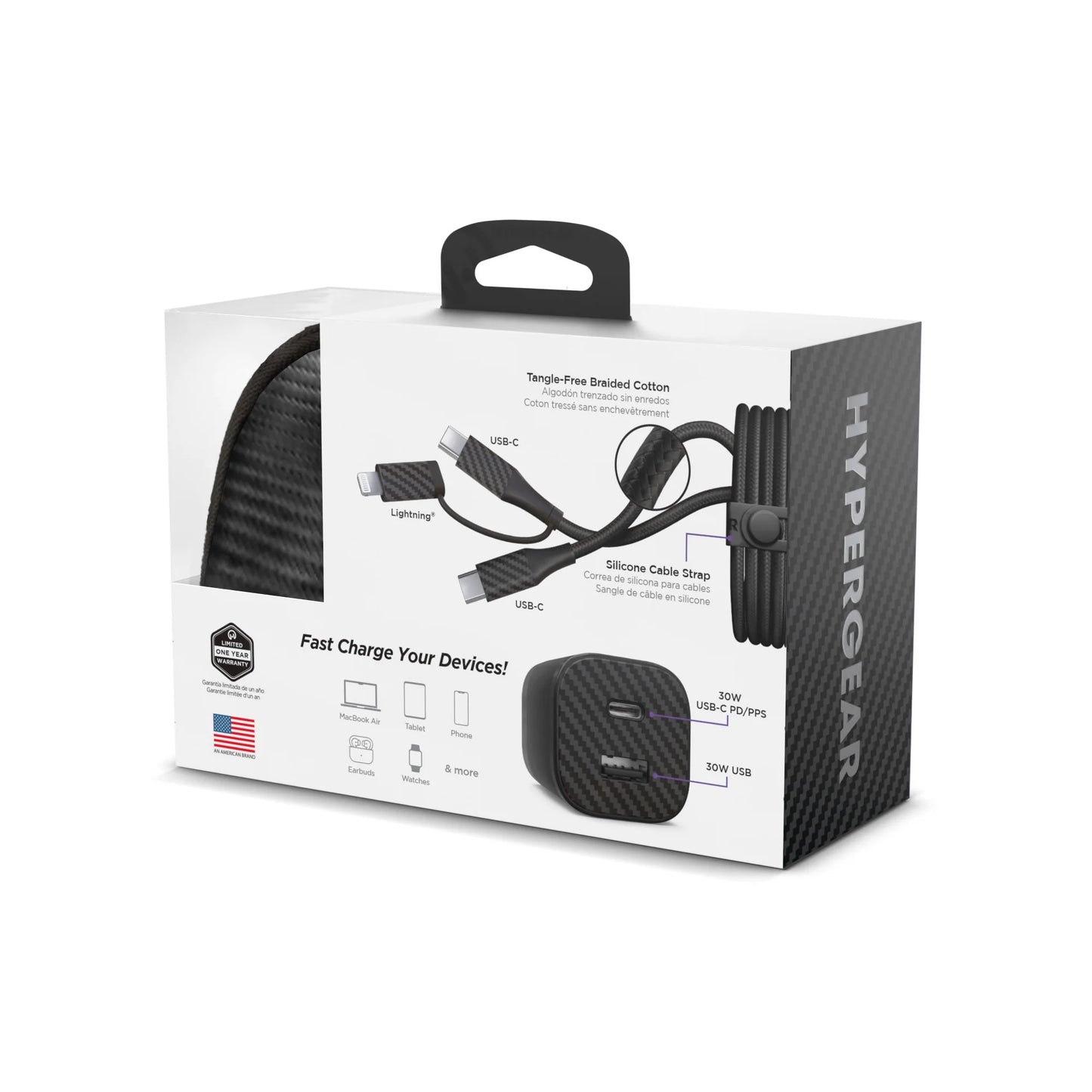 Hypergear Techcessories 30W USB-C PD Charging Kit with Travel Pouch