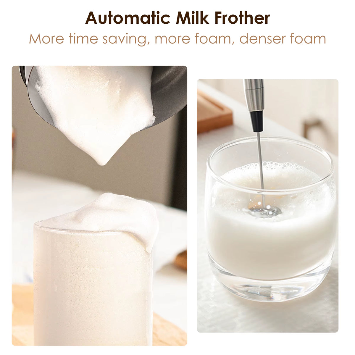5-In-1 Milk Frother with LED Touch Screen – Hot & Cold Foam Maker for Lattes, Coffee & More