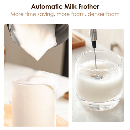 5-In-1 Milk Frother with LED Touch Screen – Hot & Cold Foam Maker for Lattes, Coffee & More