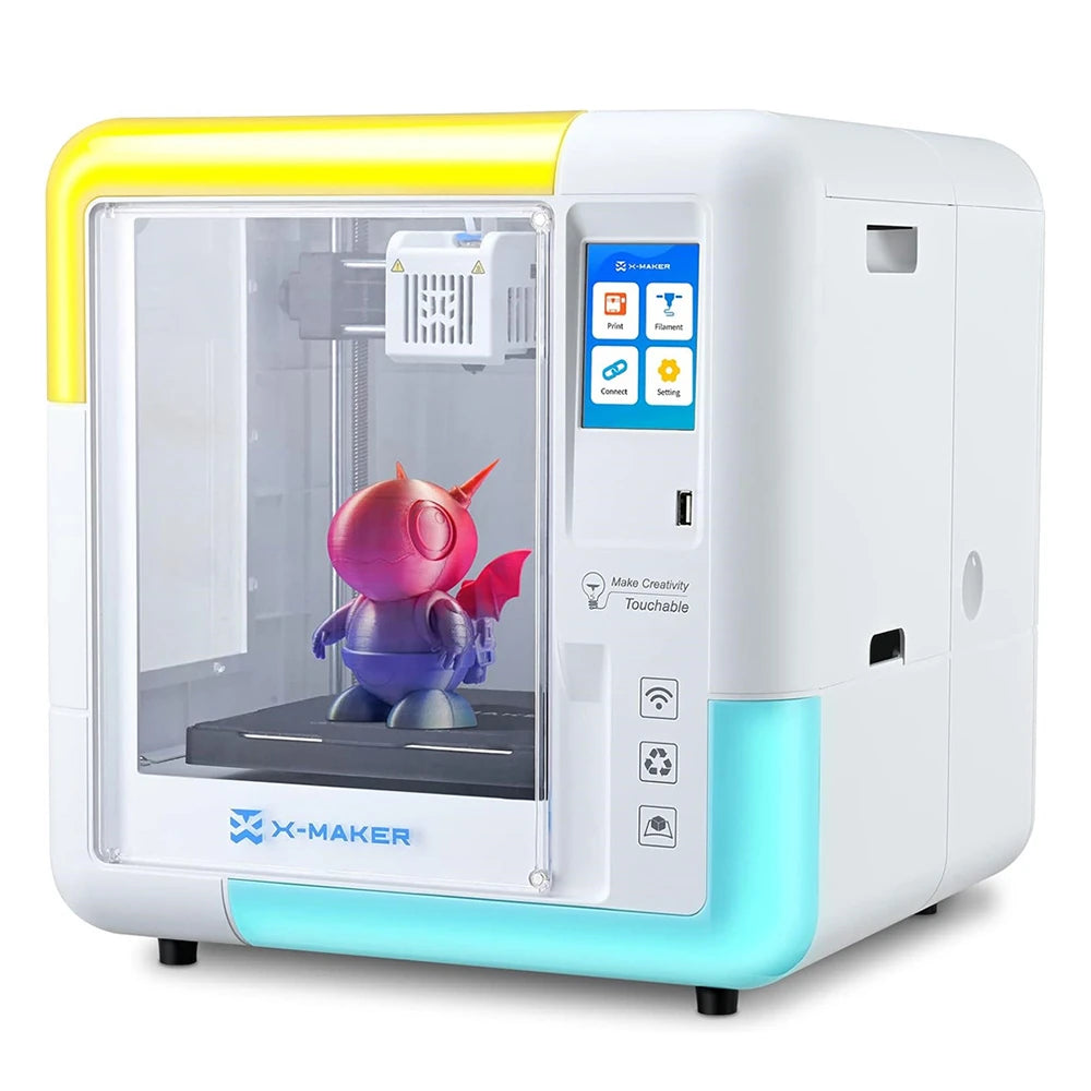  X-MAKER Children'S 3D Printer High Precision 0.1/0.05Mm Ultra Silent <50Db Wireless Smart One-Press Printing Wifi USB Safe Enclosed Design