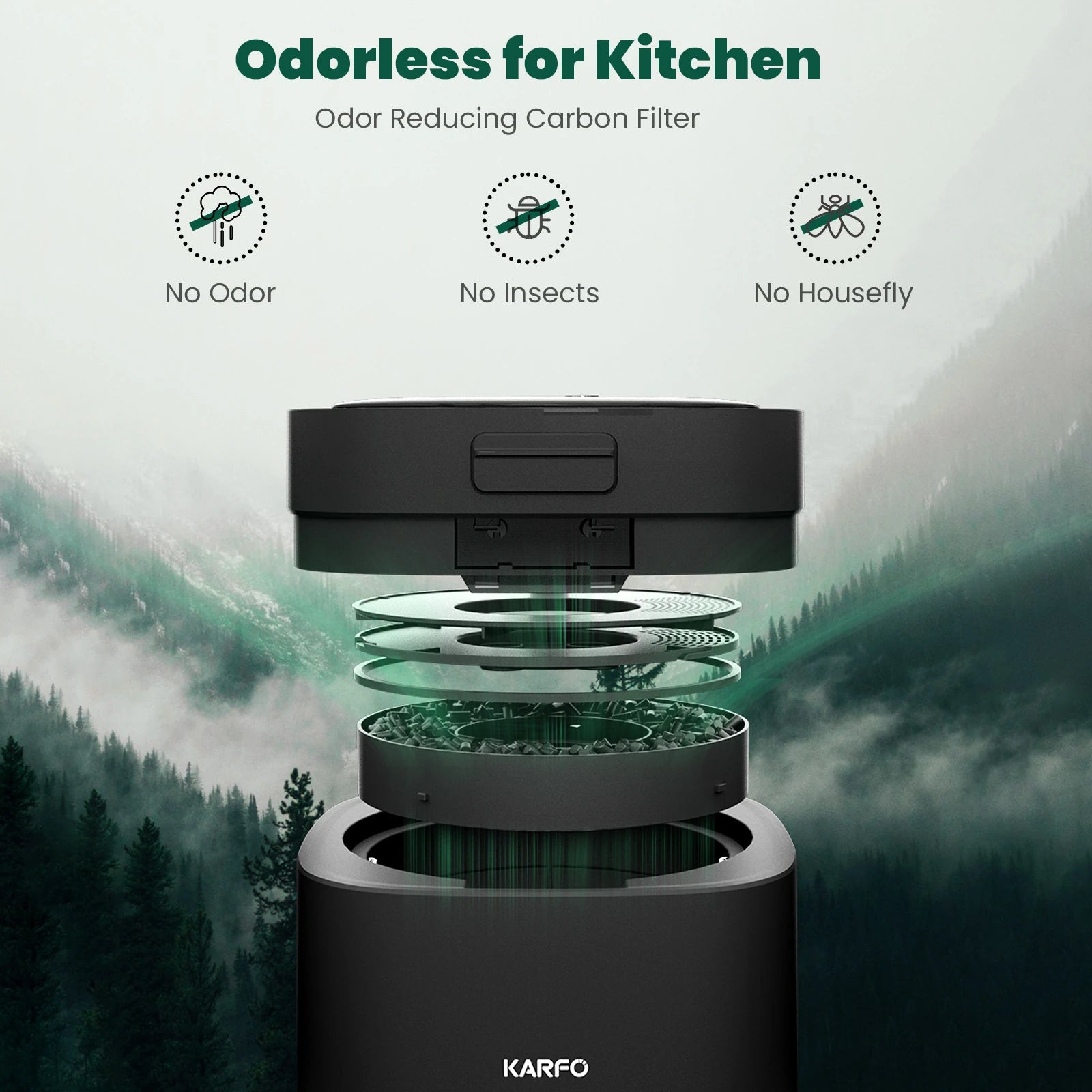 Ecostar S1 Smart Kitchen Waste Composter Eco-Friendly Electric Kitchen Compost Bin Sustainable Indoor Countertop Food Cycler
