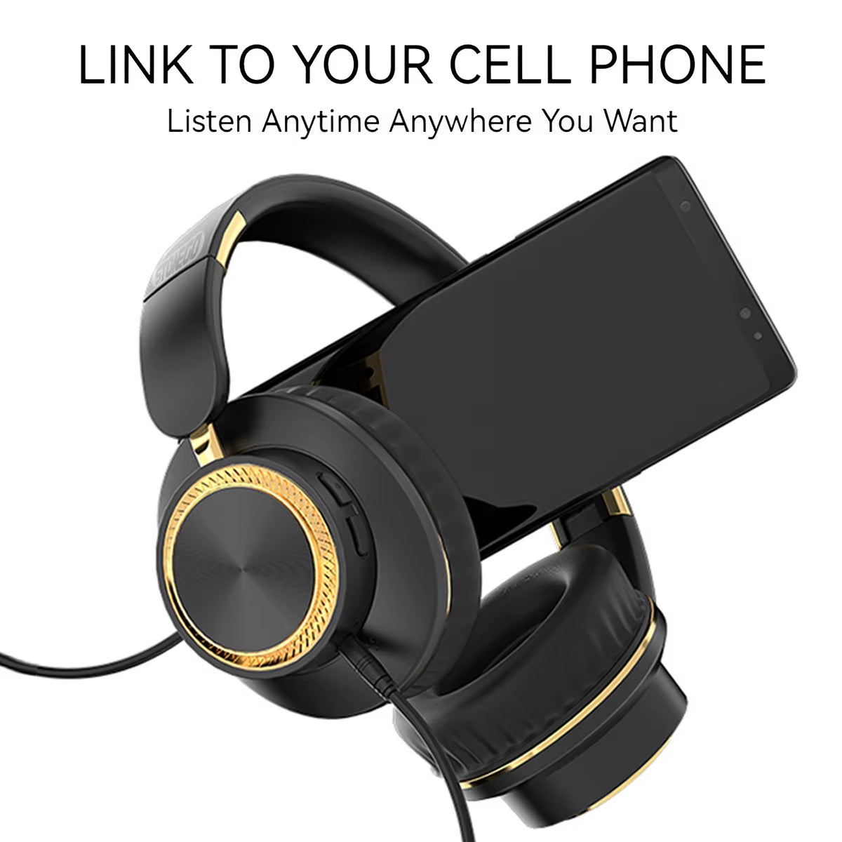 Wireless Bluetooth Gaming Headset with Foldable Design, Bluetooth 5.3 Technology, 40mm Bass Drivers, Hi-Fi Stereo Sound, Over-Ear Comfort with Memory Foam Cushion, Extended 400mAh Battery Life, Compatible with PC, Mobile Phones, Laptops, and Tablets
