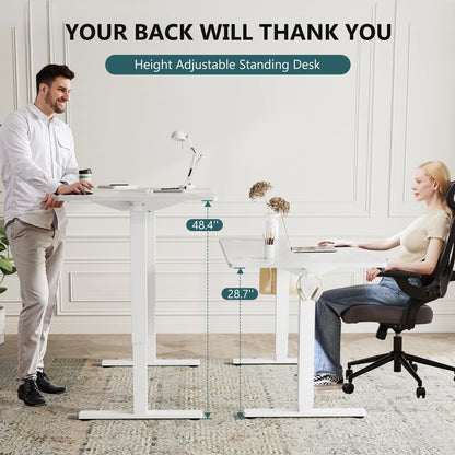 JHK 63x24 Inch Ergonomic Electric Height Adjustable Standing Desk for Office Workstation