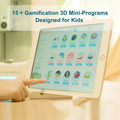 X-MAKER JOY 3D Printer for Kids High Precision 0.05Mm 200Mm/S Printing Speed Wi-Fi USB Enclosed Safe Design AI Voice Interaction Customization with 4Er/8Er Colorful PLA Filament Set