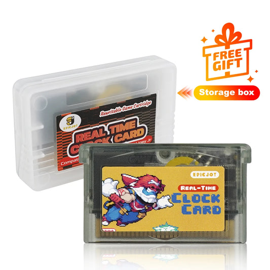 Rewritable GBA Flash Cart - 32MB Storage, 1Mb Flash, Solar + RTC Functionality, Compatible with GBA/DS Series