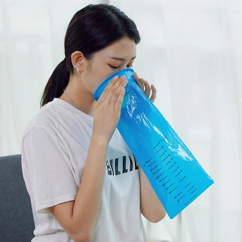 10-Pack 1000ML Disposable Travel Bags for Motion Sickness and Emergency Use