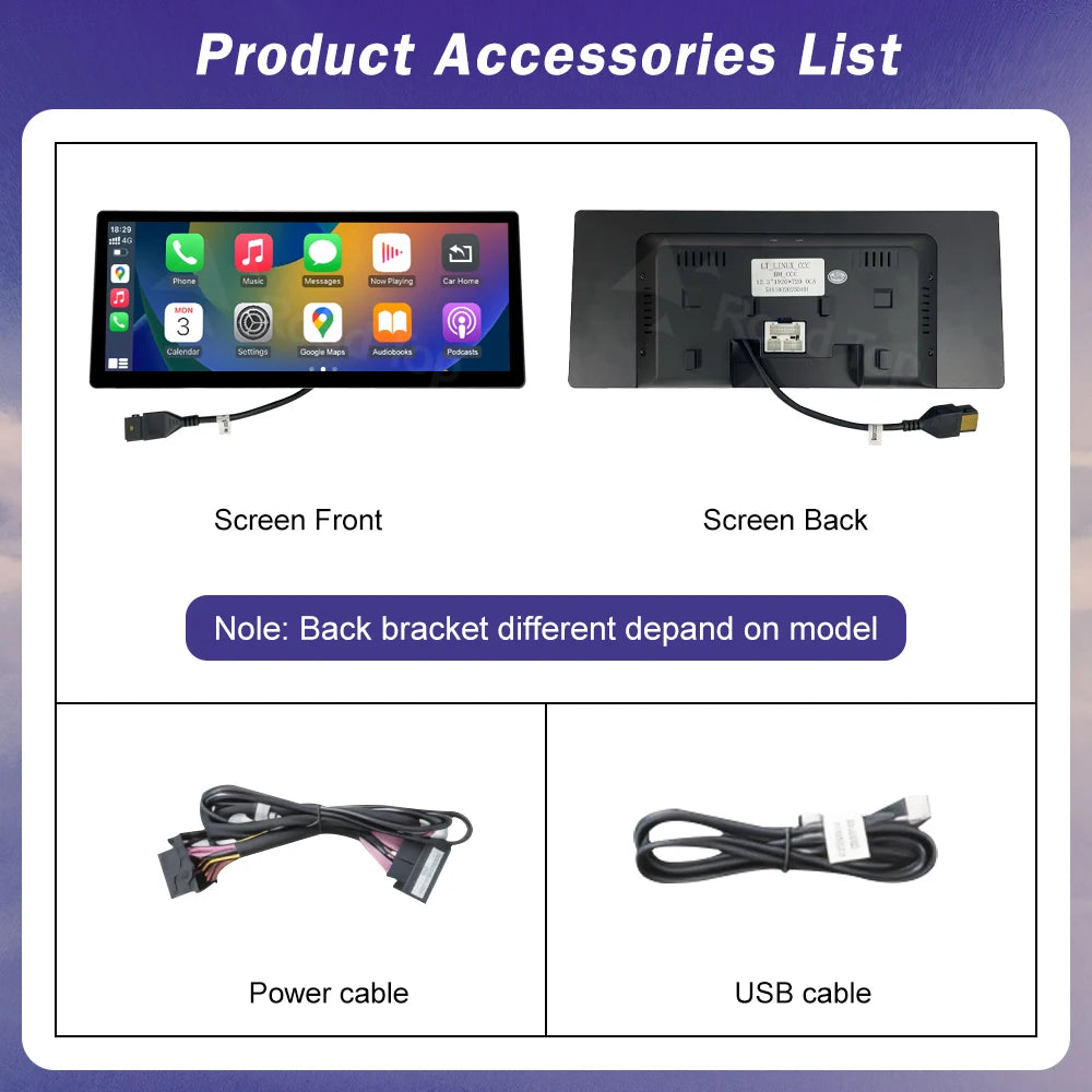 12.3-Inch Ultra-Thin Multimedia Touchscreen for BMW 5 Series F10 F11 CIC NBT EVO System with Wireless CarPlay and Android Auto Integration