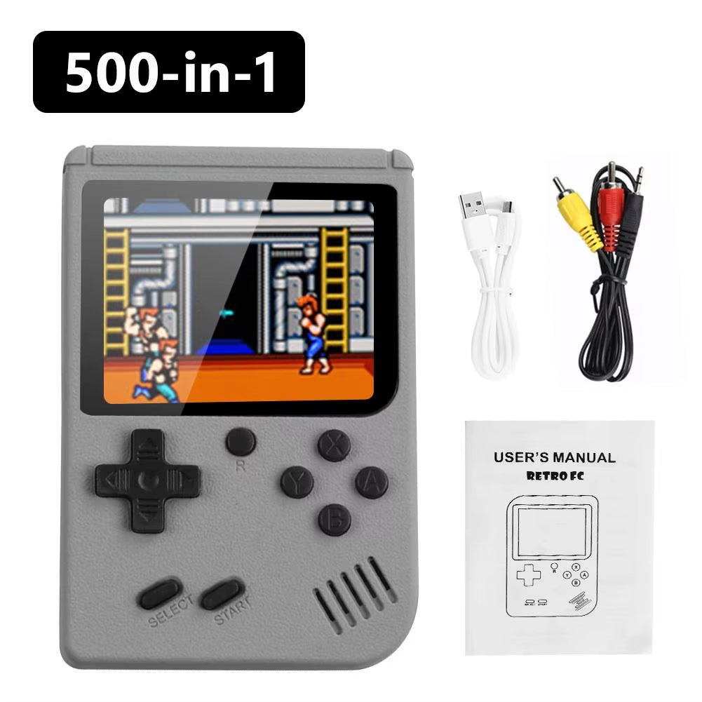 500 Games in One Portable Mini Electronic Video Game Player Kids Electronic Game Toy for Children Handheld Game Console Adjustab