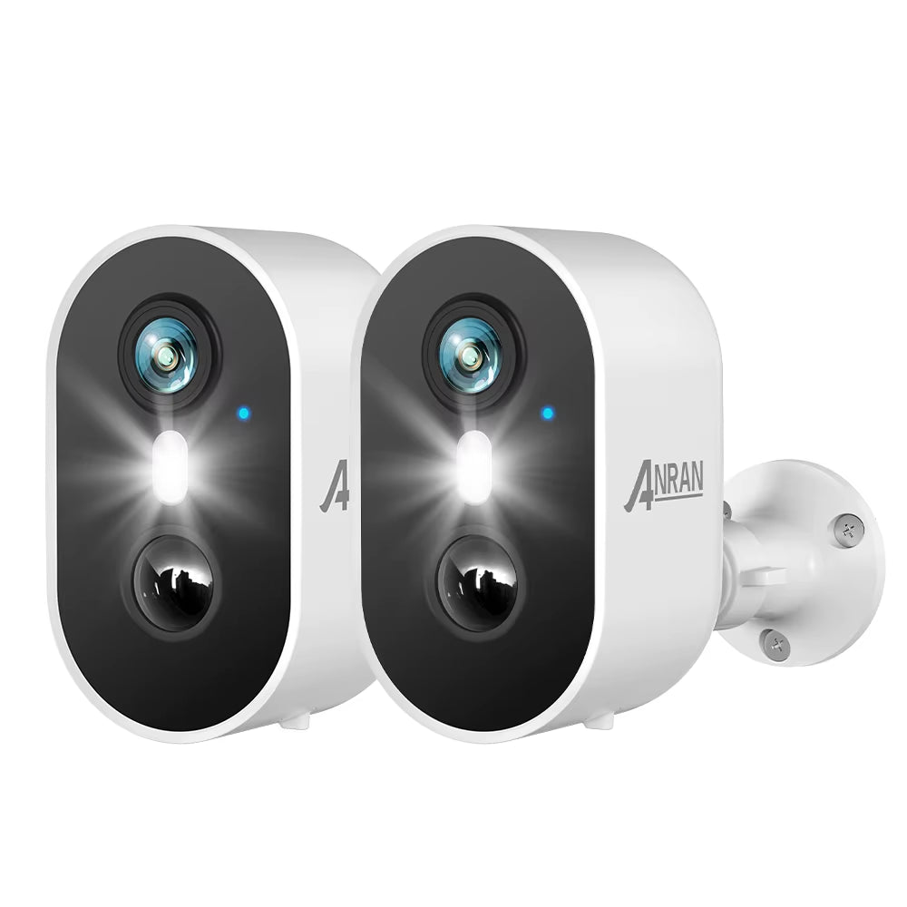 ANRAN 2K Rechargeable Battery Camera 2.4G Wifi Camera Wireless Home Surveillance Security Cameras PIR ,IP65 ,Work with ANRAN App