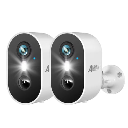 ANRAN 2K Rechargeable Battery Camera 2.4G Wifi Camera Wireless Home Surveillance Security Cameras PIR ,IP65 ,Work with ANRAN App