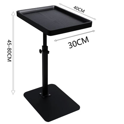 C Shaped Living Room Side Table Sofa Side Cabinet Mobile Coffee Table Simple Small Square Table Bedroom Bedside Table with Wheel