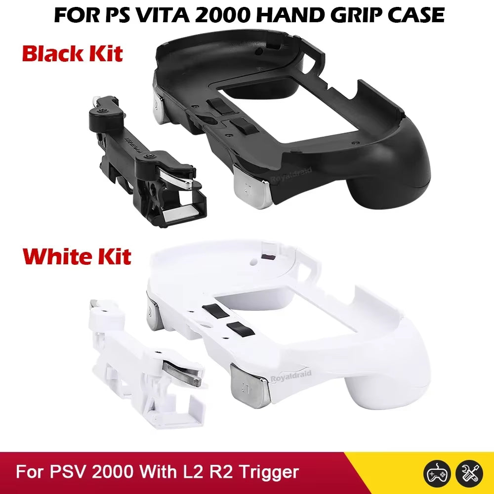 Gamepad Hand Grip Joystick Stand Shell Case Protect with L2 R2 Trigger Button for PS VITA 2000 PSV 2000 Slim + Front L2 R2 Kits