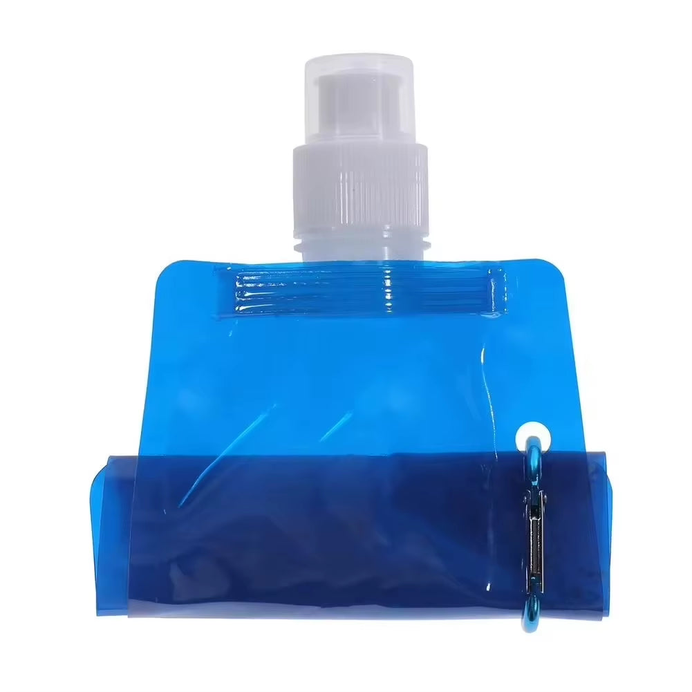 500ML Portable Ultralight Foldable Silicone Folding Water Bottle Water Bag Outdoor Sport Supplies Hiking Camping Soft Flask Bag