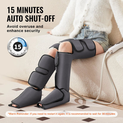Full Leg Massager, Air Compression Leg Massager for Foot Calf Thigh Knee, 3 Modes & 3 Intensities, Leg Compression Massage Boots