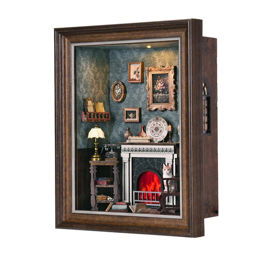 Book Nook Kit Tailor'S Shop DIY 3D Wooden Puzzle Dollhouse Photo Frame Ornament Model Bookend Building Home Decoration