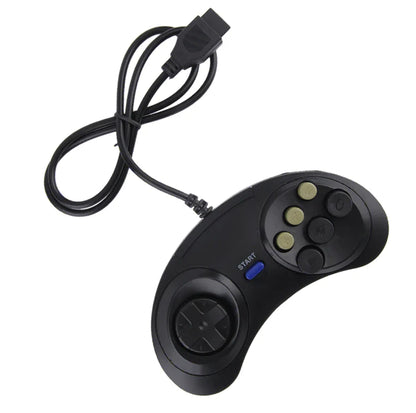 2X 6 Button Game Pad Controller for SEGA Genesis Black Old School Classic New
