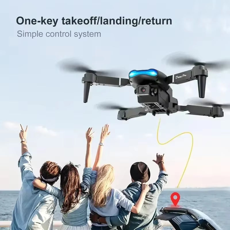 New E99Pro RC Drone 4K Professinal with 1080P Wide Angle HD Camera Foldable Helicopter WIFI FPV Height Hold Gift Toy