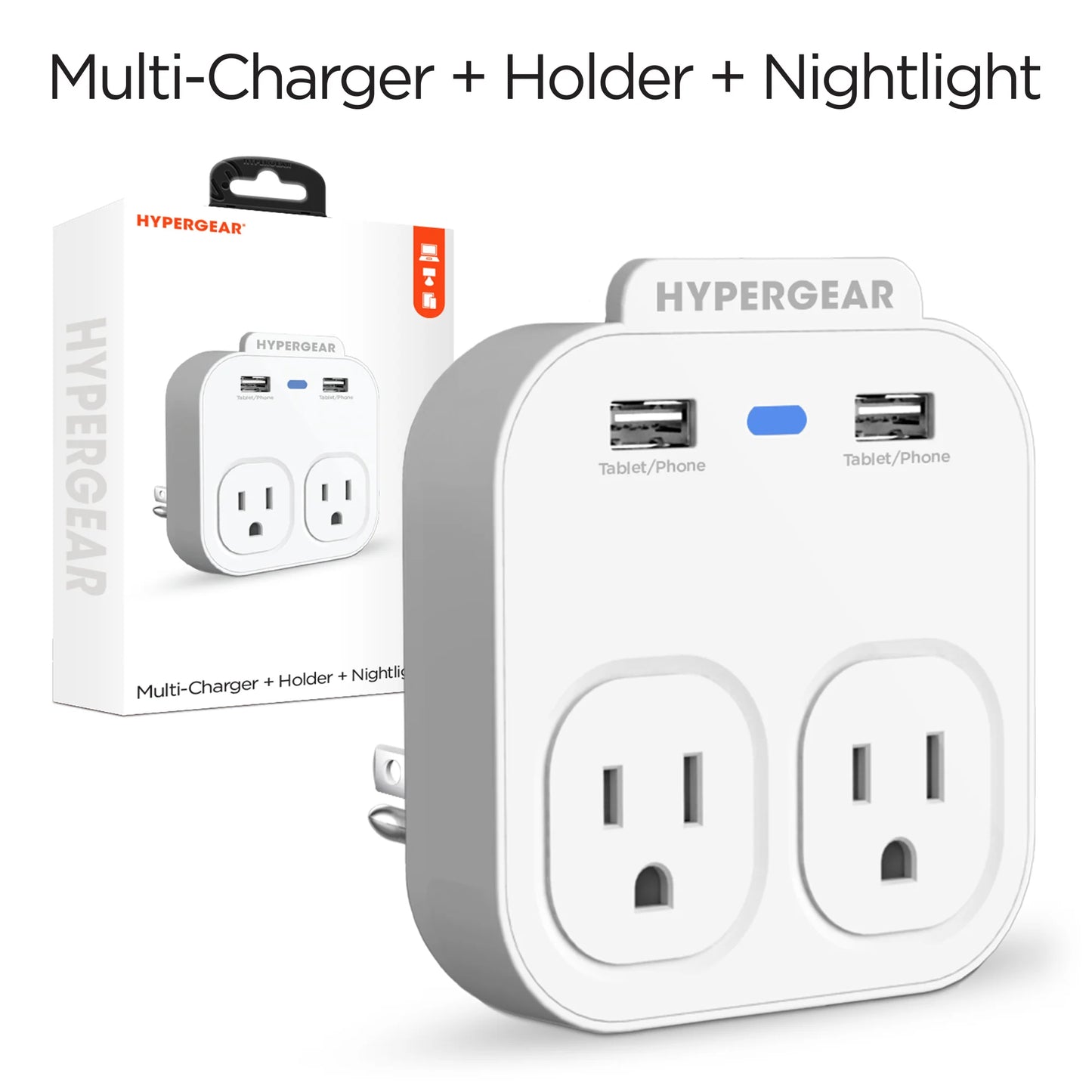 Hypergear Wall Adapter Power Strip White (13623-HYP)
