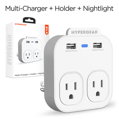Hypergear Wall Adapter Power Strip White (13623-HYP)