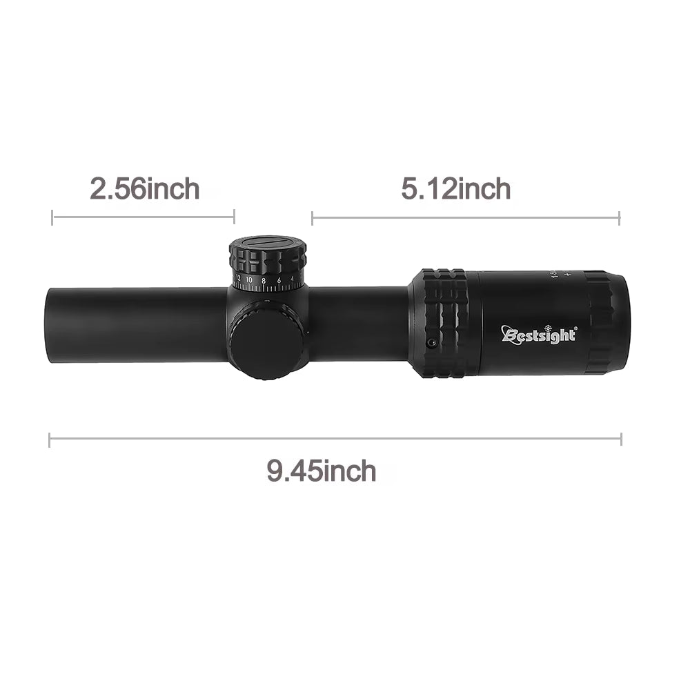 1-5X24 Tactical Optical Scope with Red and Green Illuminated Reticle for Hunting