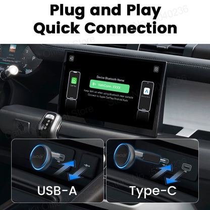 Carlinkit 5.0 Mini Ultra & Mini 5 Pro Wireless Adapter for Seamless Wireless CarPlay and Android Auto Connectivity