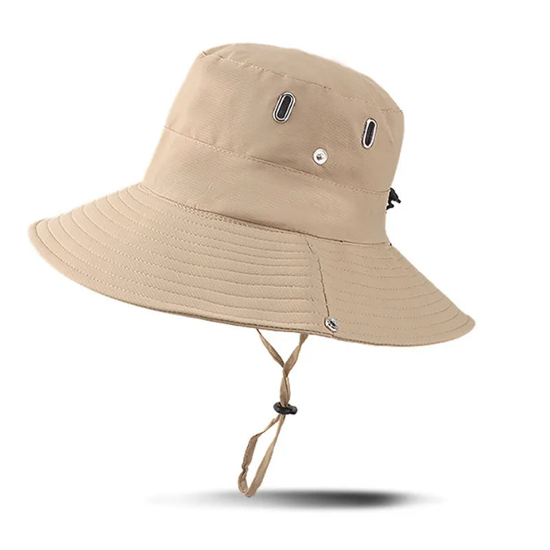 UV Protection Summer Sun Hats for Outdoor Activities - Versatile Fishing, Hunting, Hiking, and Camping Visor Bucket Hat with Neck Flap for Men and Women