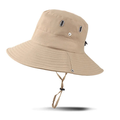 UV Protection Summer Sun Hats for Outdoor Activities - Versatile Fishing, Hunting, Hiking, and Camping Visor Bucket Hat with Neck Flap for Men and Women