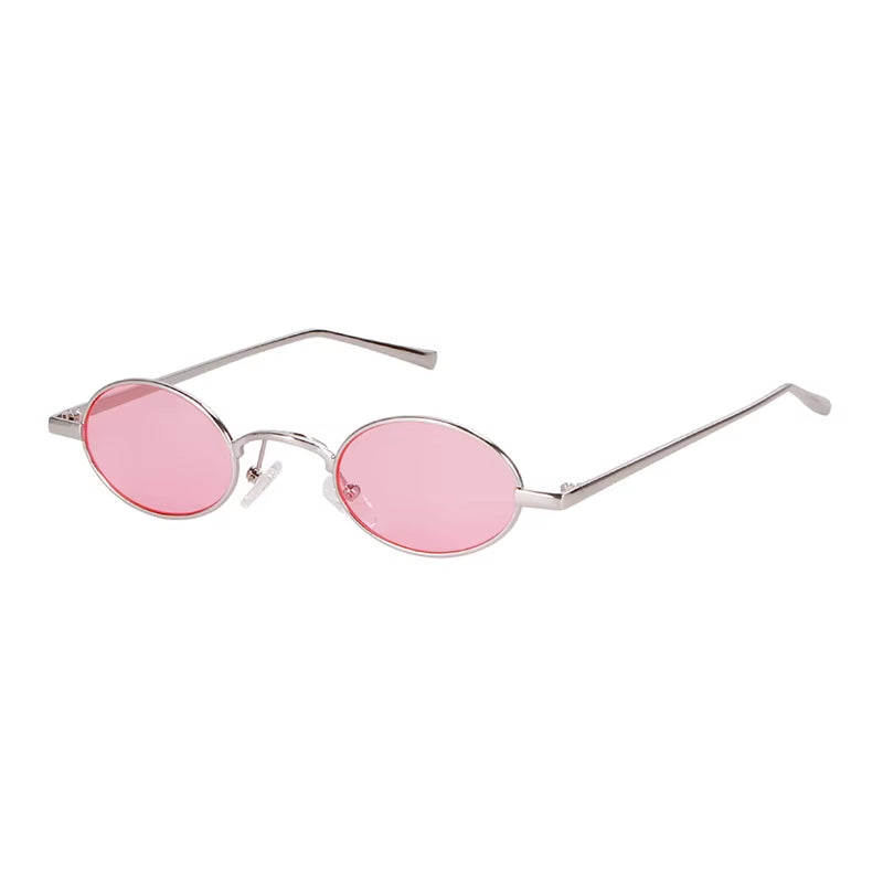 Skinny Steampunk Oval Sunglasses 2020 Women Vintage Small Steam Punk Goggles Designer Gold Tiny Sun Glasses Shades SN229