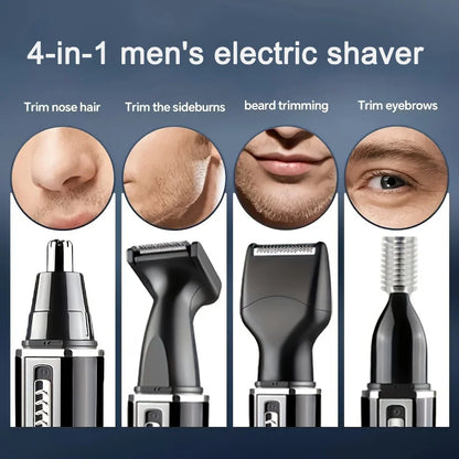 4 in 1 All Purpose Beauty Set Painless Trimming of Nose Hair Beard Eyebrow Trimming and Shaver in One to Create a Delicate Face