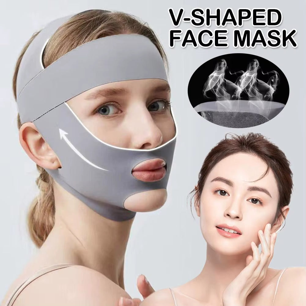 Facial Slimming Bandage for Relaxation and Lift - Double Chin Reduction and Facial Contouring Massage Belt