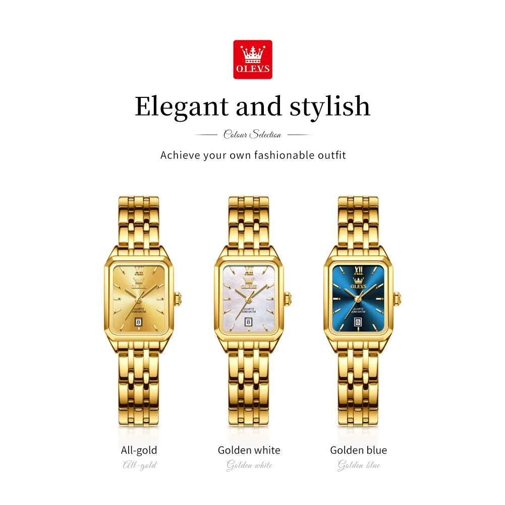 Luxury Brands Women'S Watches Trend Waterproof Simple Atmosphere Stainless Steel Quartz Wrist Watch Original Certification