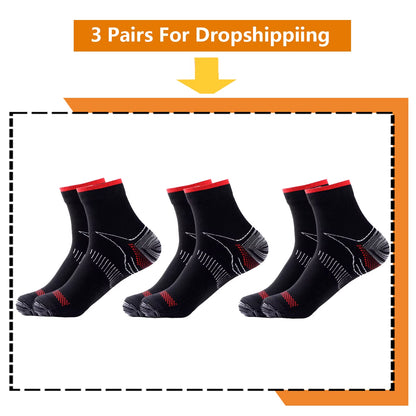 Brothock Athletic Compression Socks - 20-30 mmHg - 3 Pairs for Dropshipping - Nylon Medical Nursing Stockings