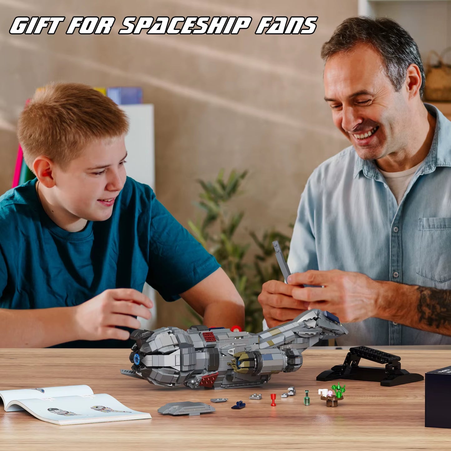 Spaceship Building Blocks Shuttle Firefly-Class Bricks Toys with Display Stand Space Fans Gifts(1345 Pieces)