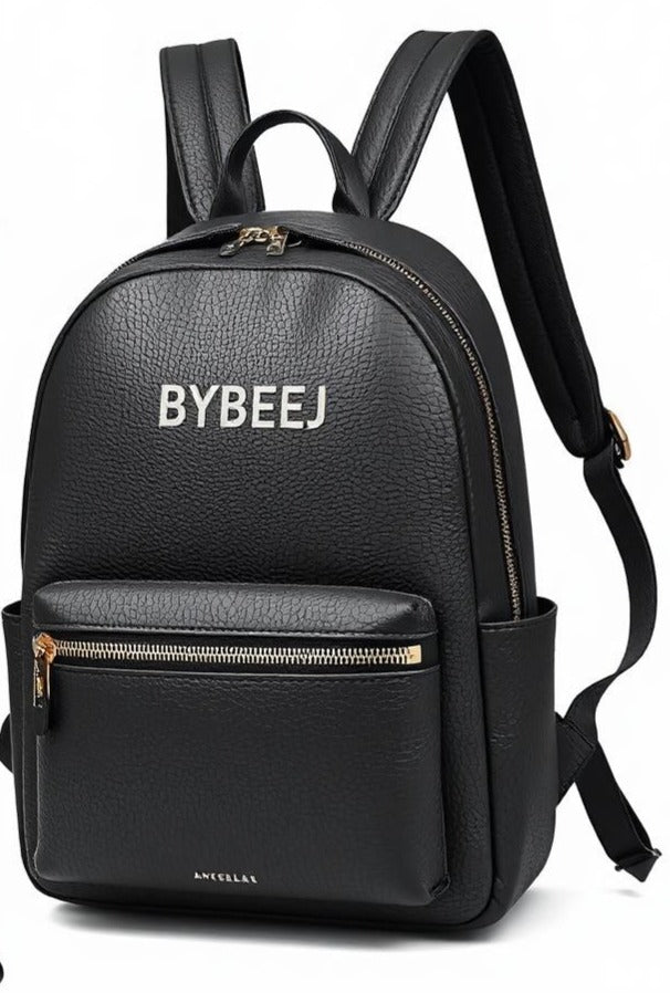 BYBEEJ Leather Backpack Purse for Women – Stylish & Multi-Functional Shoulder Bag for Work, Travel & Shopping – Medium, Black