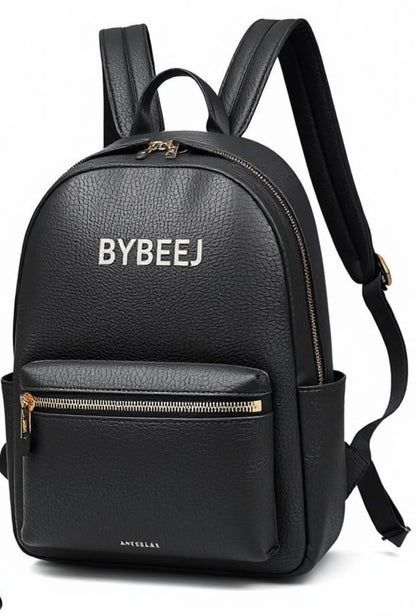 BYBEEJ Leather Backpack Purse for Women – Stylish & Multi-Functional Shoulder Bag for Work, Travel & Shopping – Medium, Black
