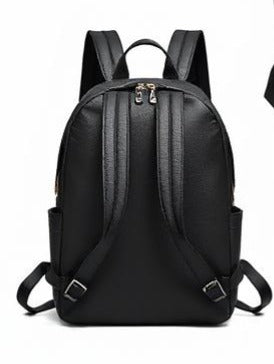 BYBEEJ Leather Backpack Purse for Women – Stylish & Multi-Functional Shoulder Bag for Work, Travel & Shopping – Medium, Black