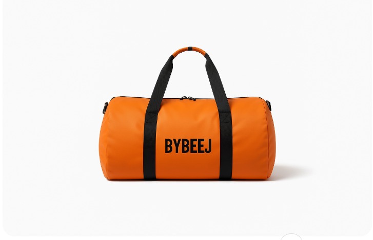 BYBEEJ 40L Travel Duffle Bag – Premium Leather Weekender for Men, Durable & Spacious Overnight Bag for Business, Gym & Adventure - (Orange)