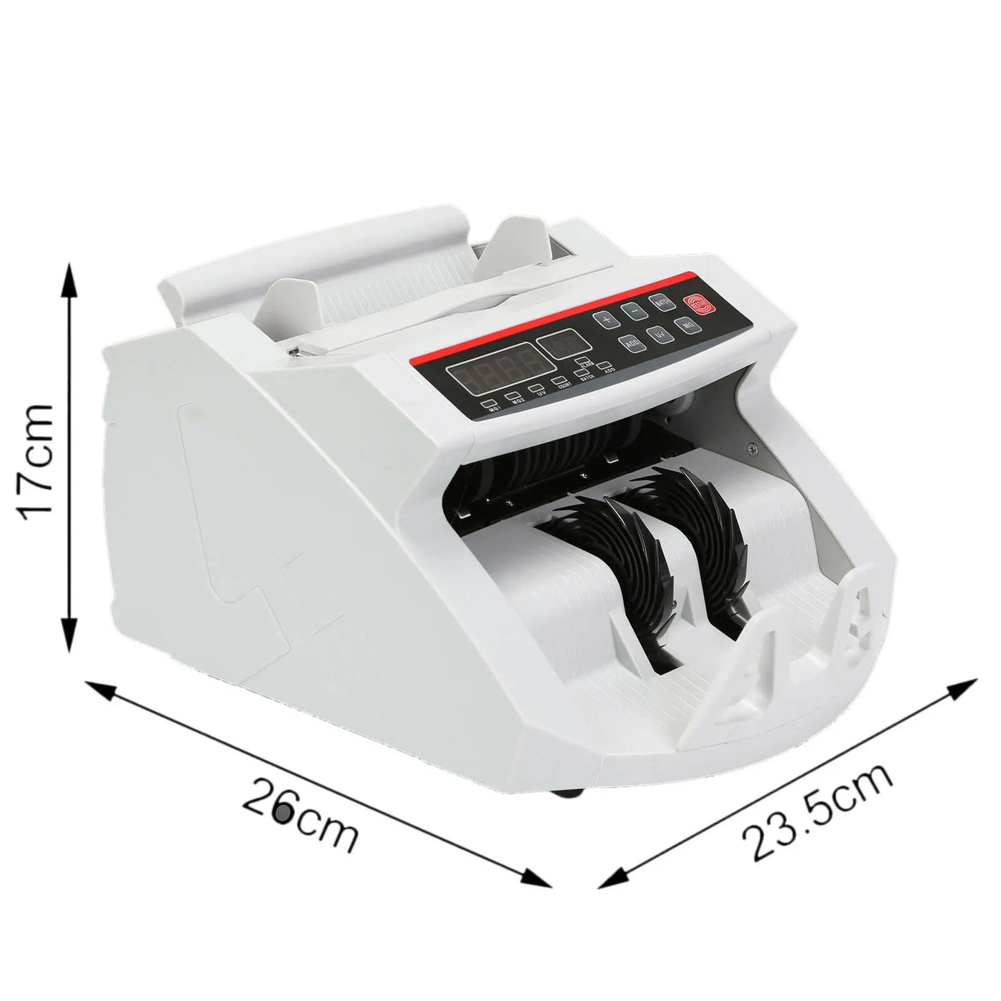 1000Pcs/Min Money Counter Business Cash Register Euros Bills Fake Banknote Detector by UV & MG Function for Banks Shops